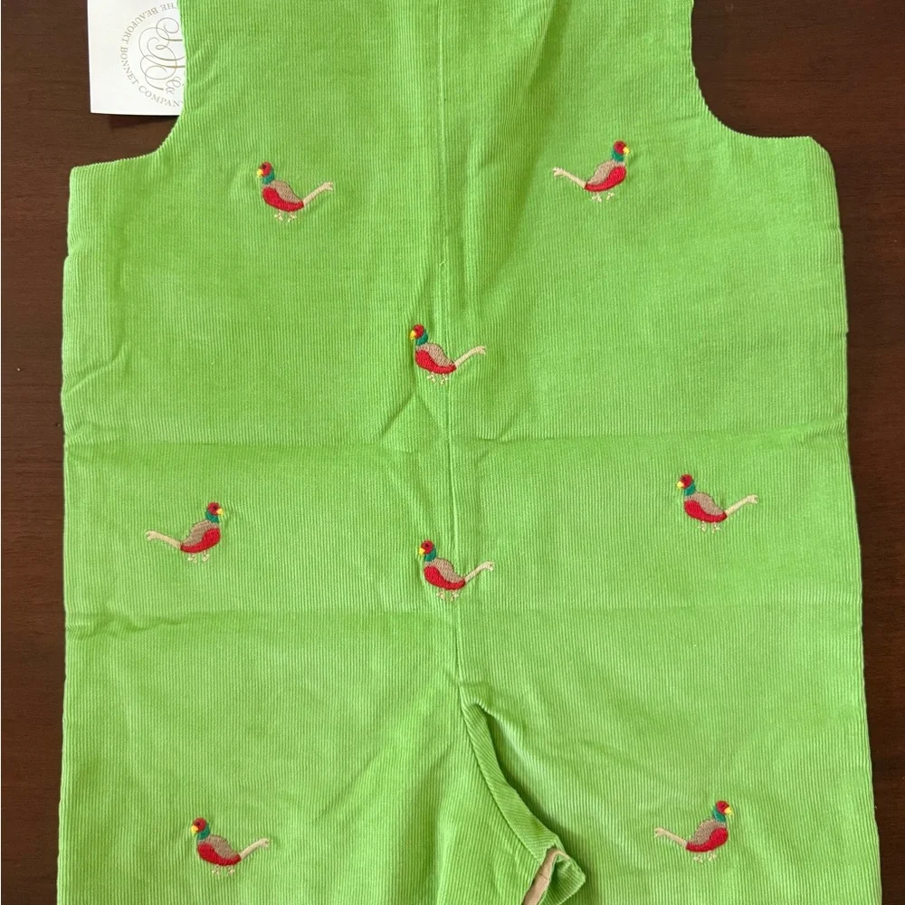 NWT The Beaufort Bonnet Company Jon-Jon Green Corduroy Overalls - Picture 2 of 3